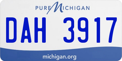 MI license plate DAH3917