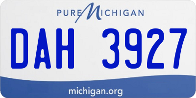 MI license plate DAH3927