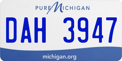 MI license plate DAH3947