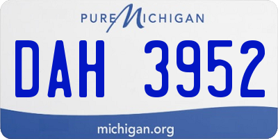 MI license plate DAH3952