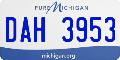 MI license plate DAH3953