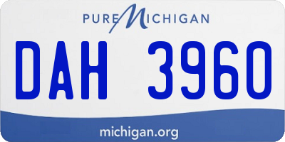 MI license plate DAH3960