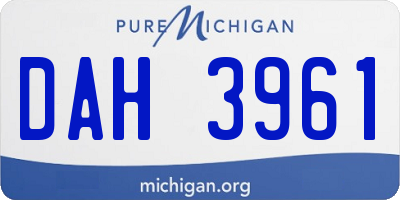 MI license plate DAH3961