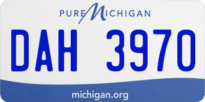 MI license plate DAH3970