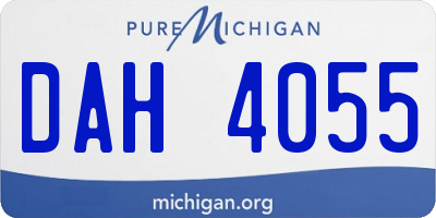 MI license plate DAH4055