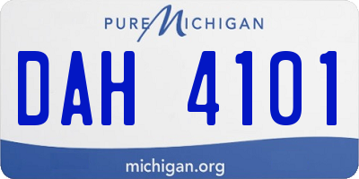 MI license plate DAH4101