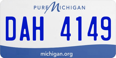MI license plate DAH4149