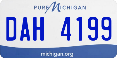MI license plate DAH4199