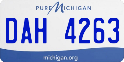 MI license plate DAH4263