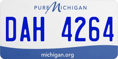 MI license plate DAH4264