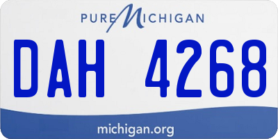 MI license plate DAH4268