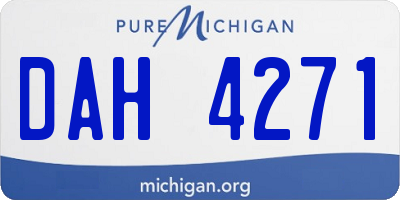 MI license plate DAH4271