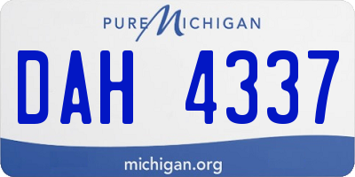 MI license plate DAH4337