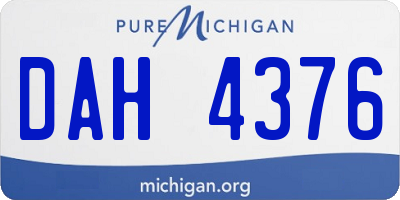 MI license plate DAH4376