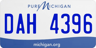 MI license plate DAH4396