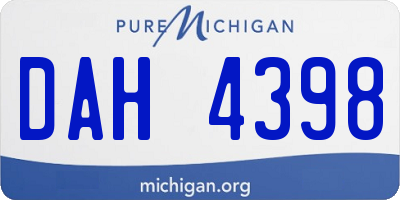 MI license plate DAH4398