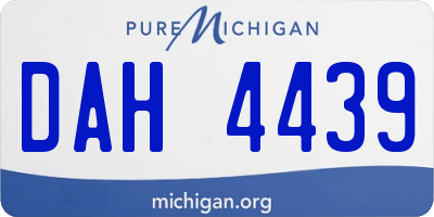 MI license plate DAH4439