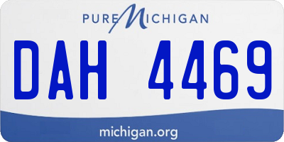 MI license plate DAH4469