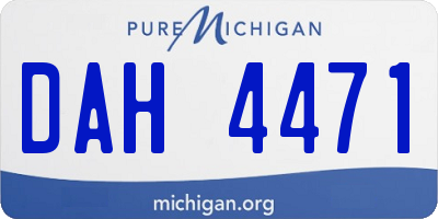 MI license plate DAH4471