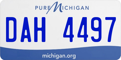 MI license plate DAH4497
