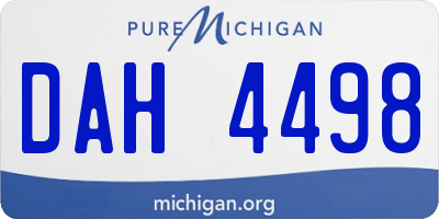 MI license plate DAH4498