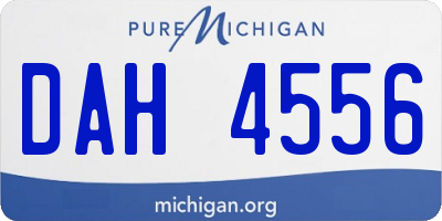 MI license plate DAH4556