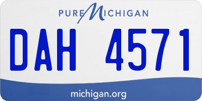 MI license plate DAH4571