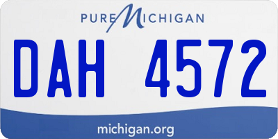 MI license plate DAH4572