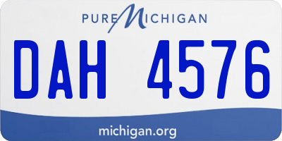 MI license plate DAH4576