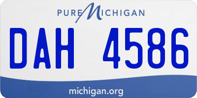 MI license plate DAH4586