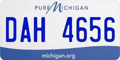 MI license plate DAH4656