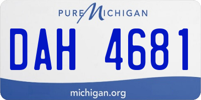 MI license plate DAH4681