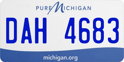 MI license plate DAH4683