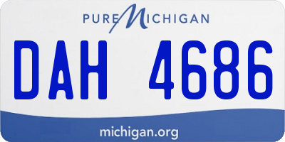 MI license plate DAH4686