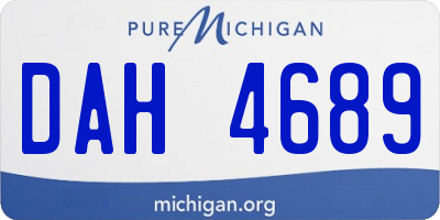MI license plate DAH4689