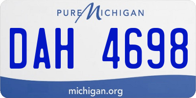 MI license plate DAH4698