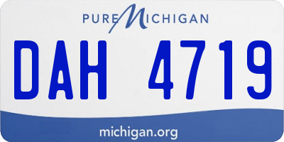 MI license plate DAH4719