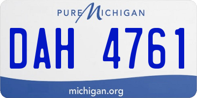 MI license plate DAH4761