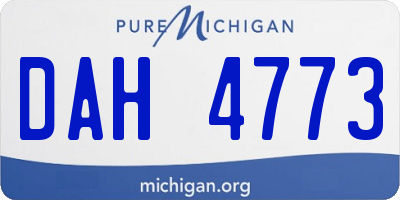 MI license plate DAH4773