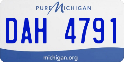 MI license plate DAH4791