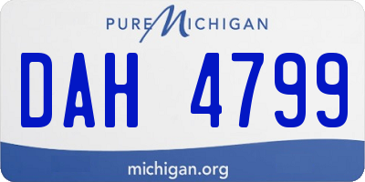 MI license plate DAH4799