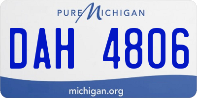 MI license plate DAH4806