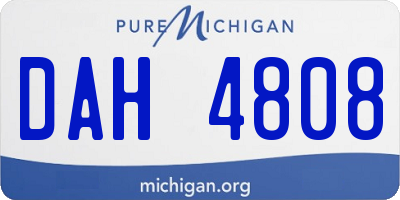 MI license plate DAH4808