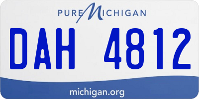MI license plate DAH4812