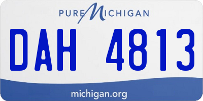 MI license plate DAH4813