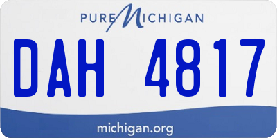 MI license plate DAH4817