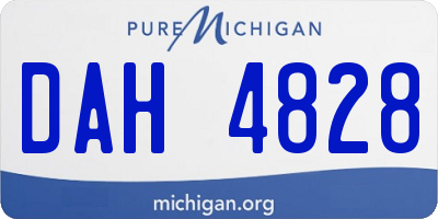 MI license plate DAH4828