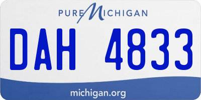MI license plate DAH4833