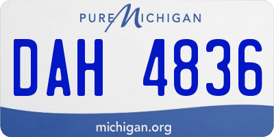 MI license plate DAH4836