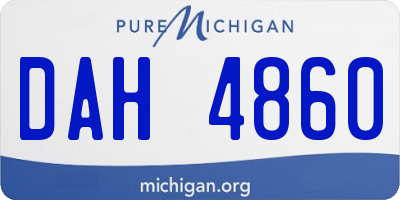 MI license plate DAH4860